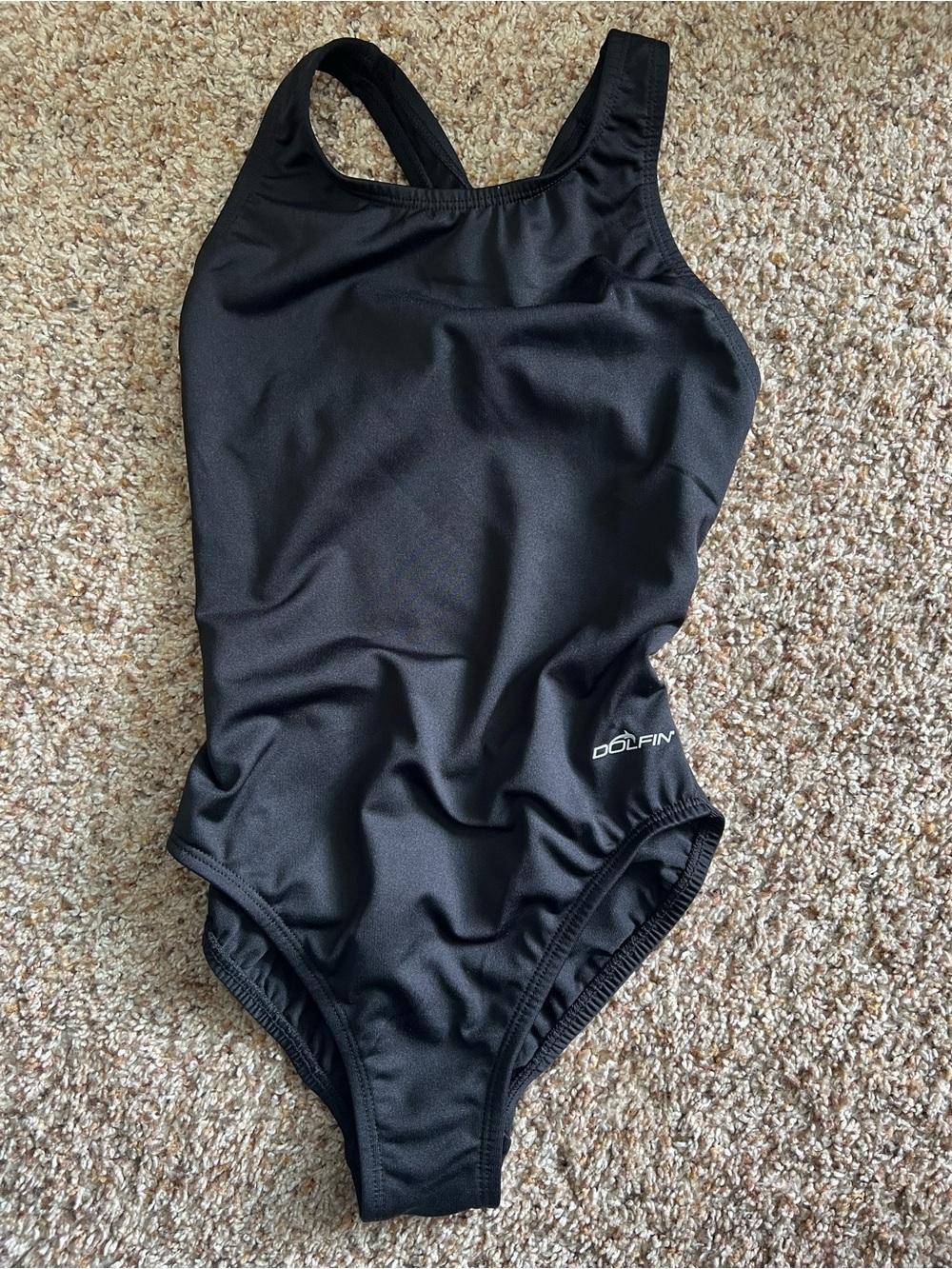 Dolfin Women's Solid Black One-Piece Swimsuit